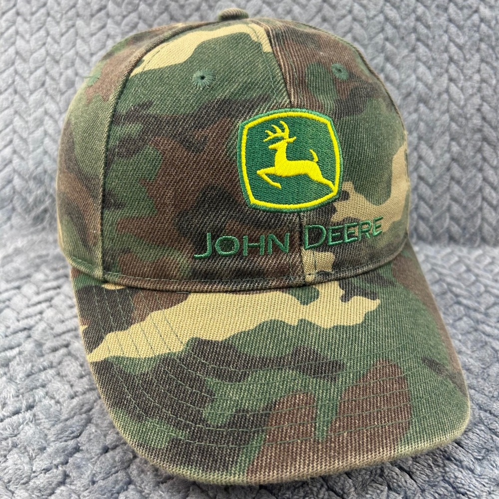 Embroidered Logo Youth Camo John Deere Snapback Baseball Hat Camouflage OSFM‎